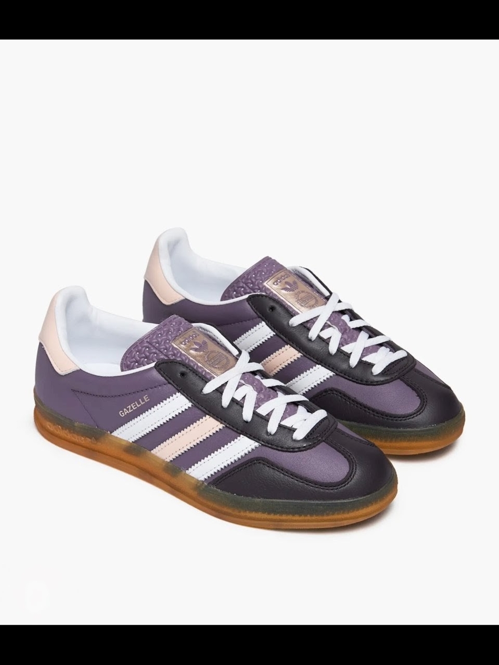 Adidas Gazelle Sneakers (NWT) - Size 7W (Purple/Black/White) -